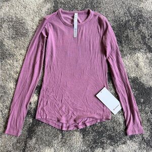 lululemon athletica Purple Fitted Ribbed Long Sleeve T-shirt